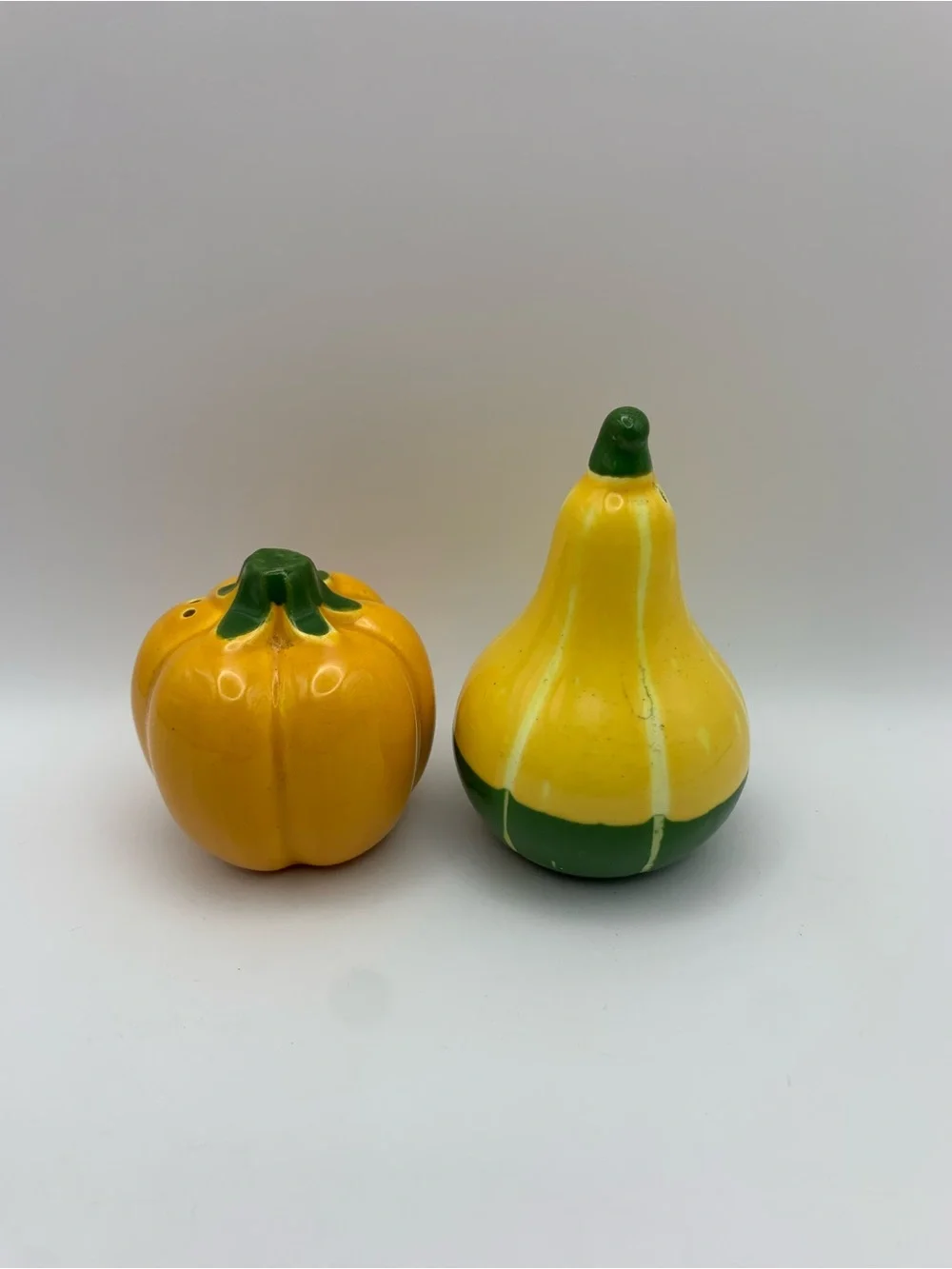 Pumpkin And Gourd Salt & Pepper Shaker Set Avon 1984 Fall Vintage Thanksgiving